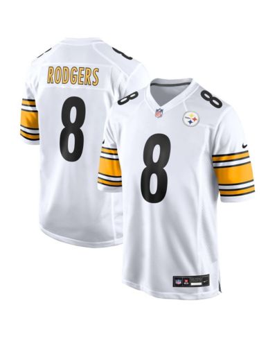 Мужская игровая джерси Nike Aaron Rodgers, команда Pittsburgh Steelers, белая