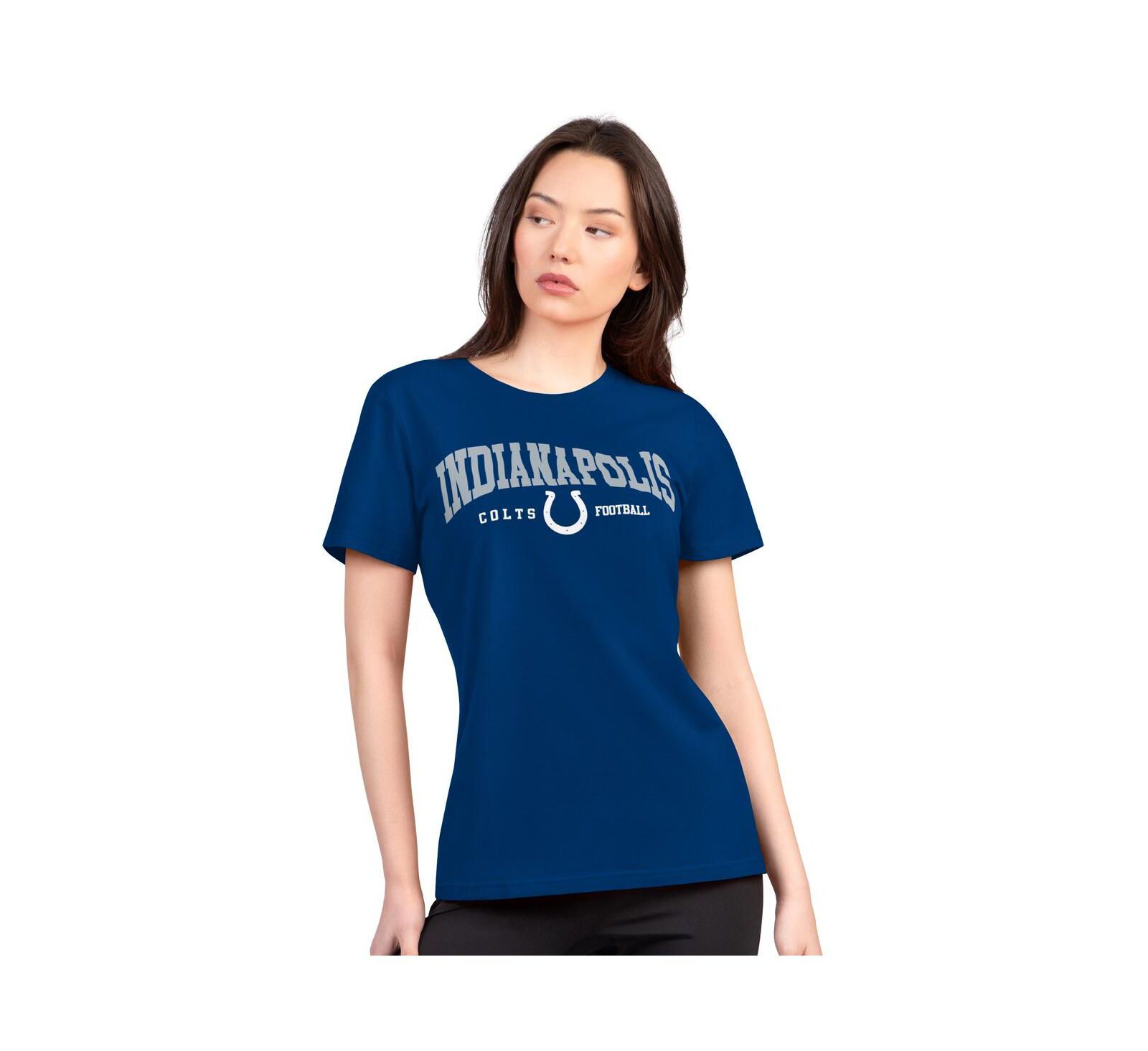 Женская футболка G-III 4Her by Carl Banks Royal Indianapolis Colts Super-Slim Lightweight Winning Crew