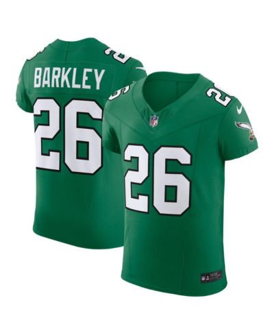Мужская джерси Nike Saquon Barkley Kelly Green Philadelphia Eagles Alternate Vapor F.U.S.E. Elite