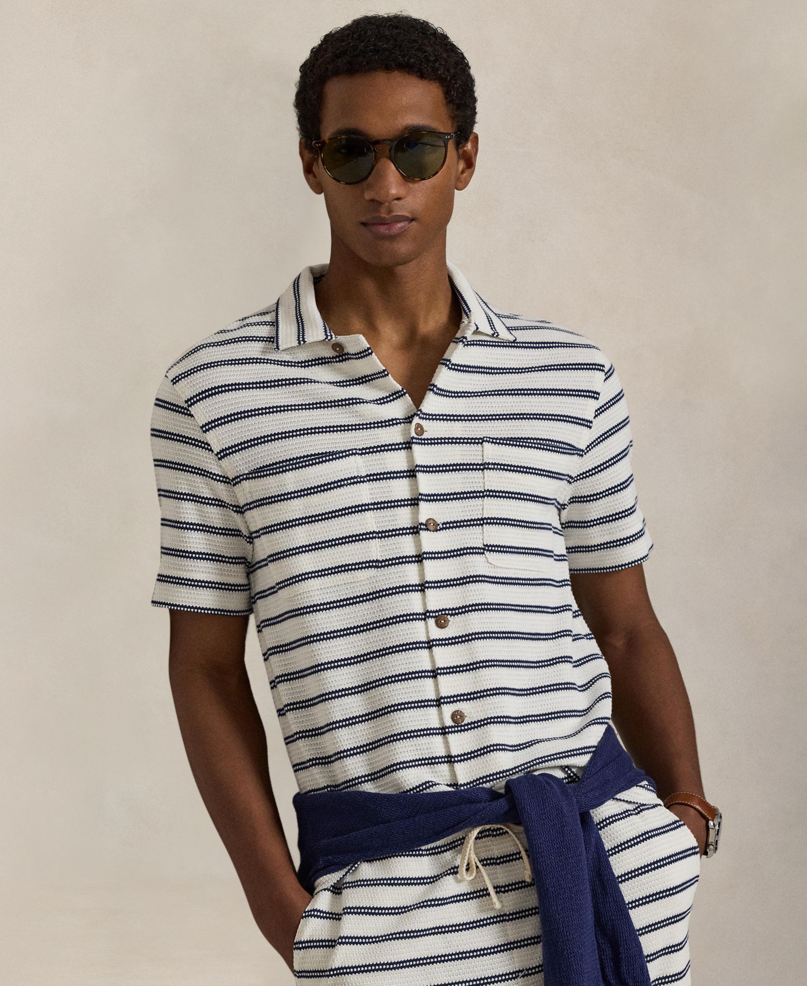 Мужская рубашка Polo Ralph Lauren Striped Camp Collar