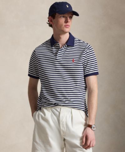 Polo Ralph Lauren Classic Fit Striped Mesh Polo Shirt