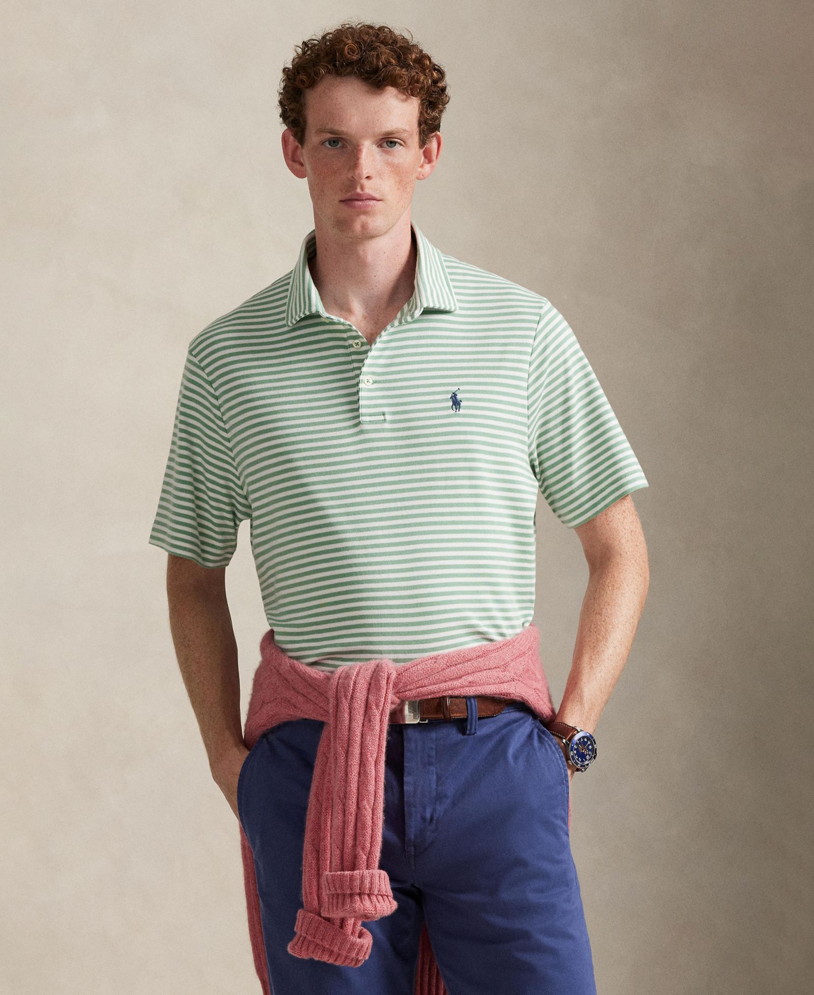 Мужская поло рубашка Polo Ralph Lauren Classic Stripe