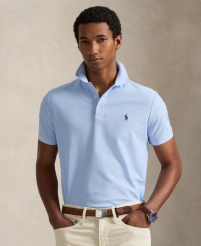 Мужская рубашка-поло Polo Ralph Lauren Custom Slim-Fit из сетки Honeycomb