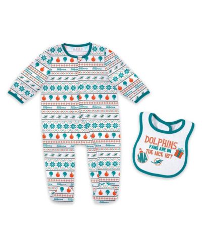 Комплект WEAR by Erin Andrews 2-Piece Miami Dolphins принт, комбинезон и нагрудник