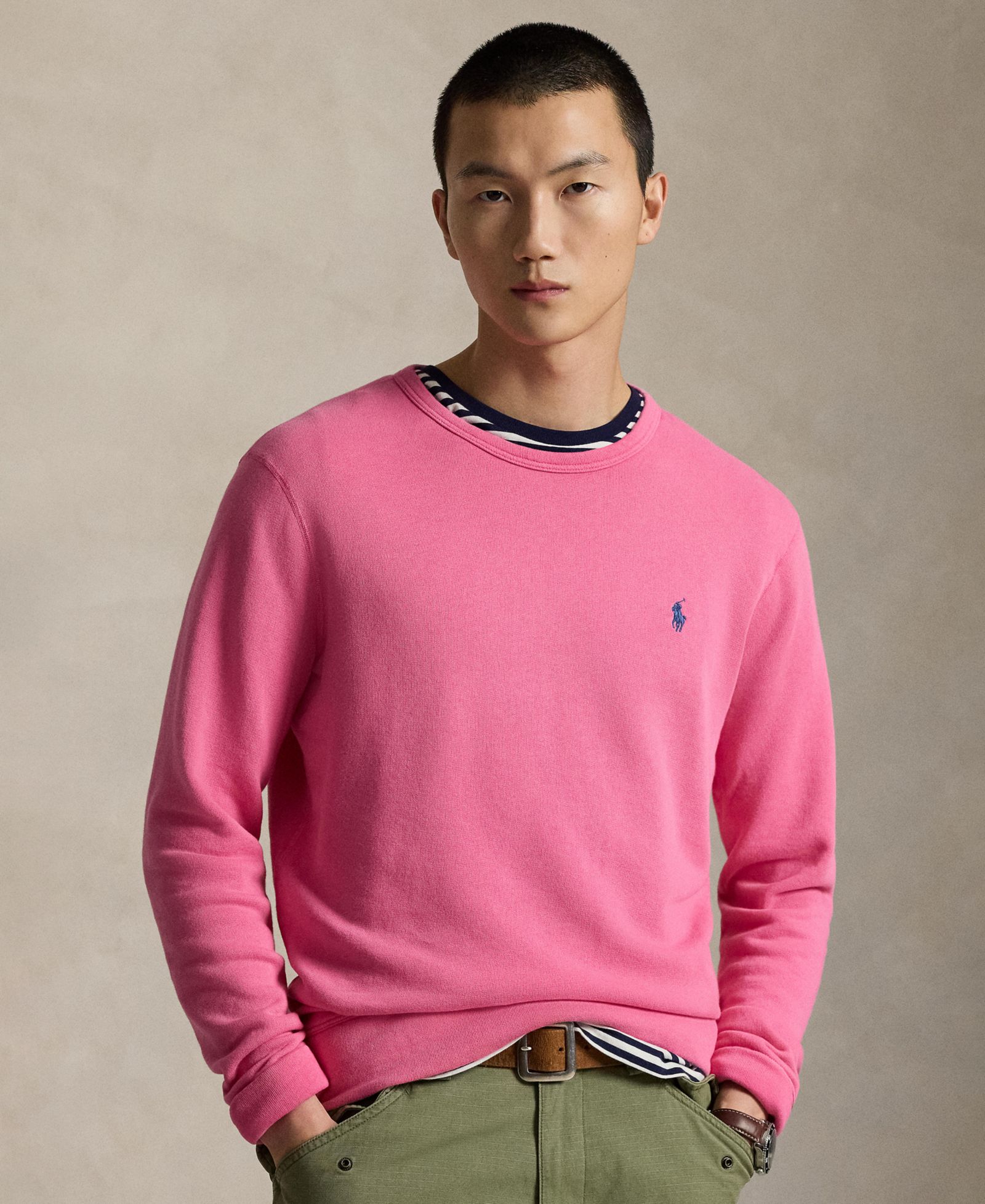 Polo Ralph Lauren Мужской джемпер с длинным рукавом и круглым вырезом