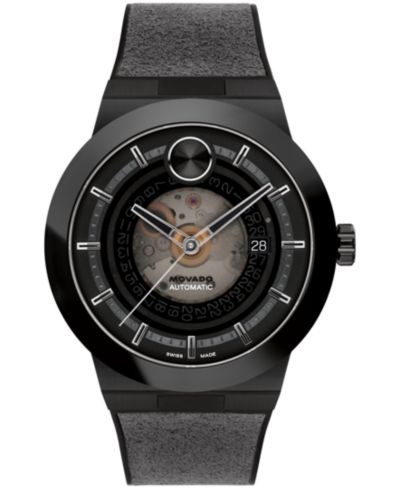 Movado Men's Bold Fusion Automatic Swiss Auto Black Silicone Watch, 43.50mm