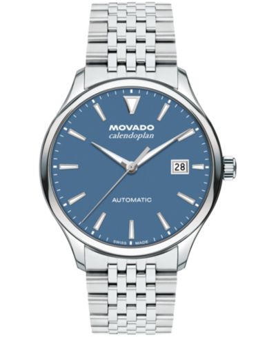 Мужские часы Movado Calendoplan Swiss Automatic Stainless Steel, 40mm