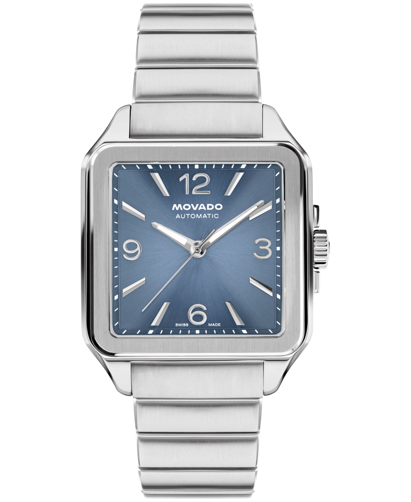 Movado Мужские швейцарские автоматические часы из нержавеющей стали 1917, 35x45.2mm