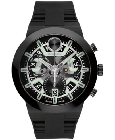 Мужские часы Movado Bold Fusion Swiss Quartz Chrono Black Silicone 44.50mm