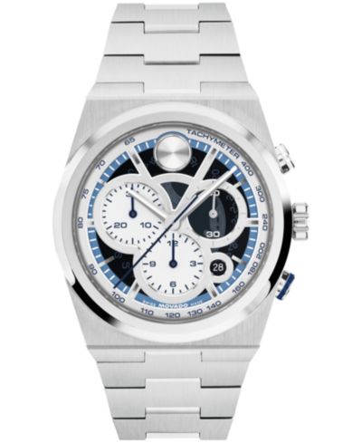 часы Movado Мужские Bold Quest Swiss Quartz Chrono из нержавеющей стали, 40mm