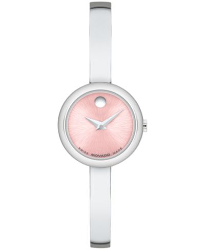 Movado Women's Museum Bangle Round Swiss Quartz Stainless Steel Watch, 21.50mm