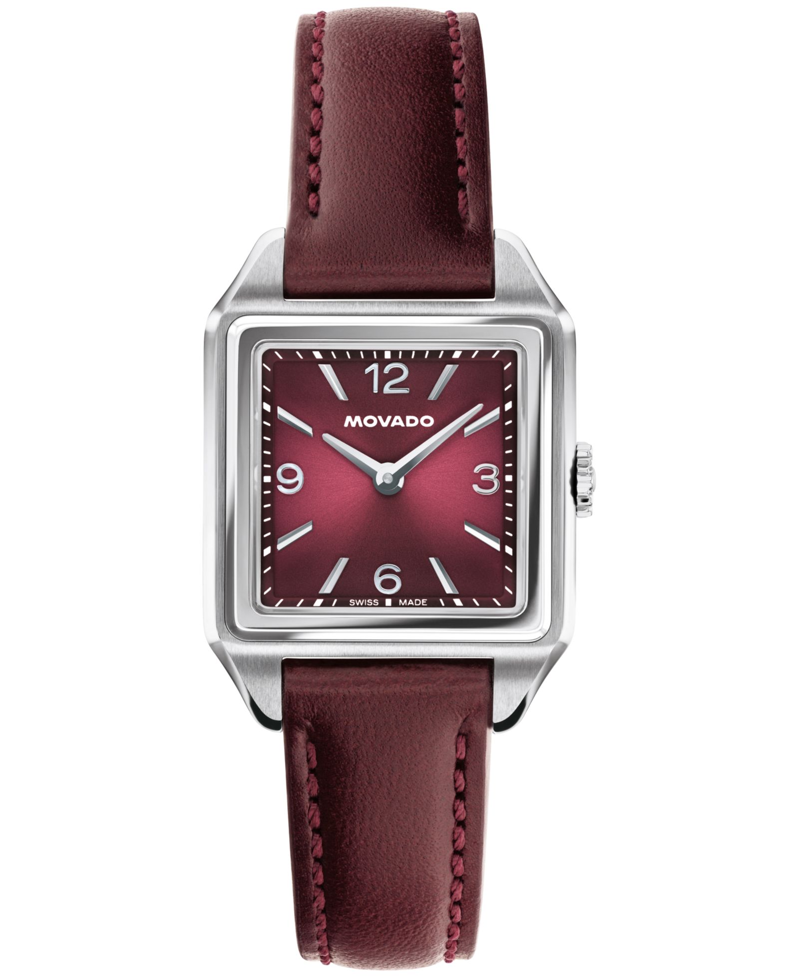 Женские часы Movado 1917 Swiss Quartz с кожаным ремешком, 25 x 34.1mm