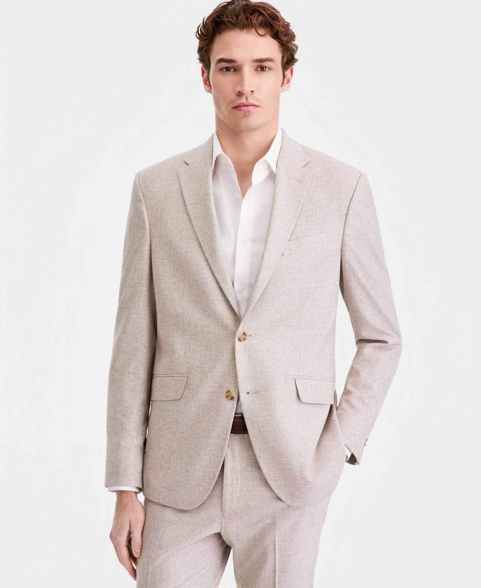 Kenneth Cole Reaction Men's Houndstooth Slim-Fit Techni-Cole Suit Separates Jacket