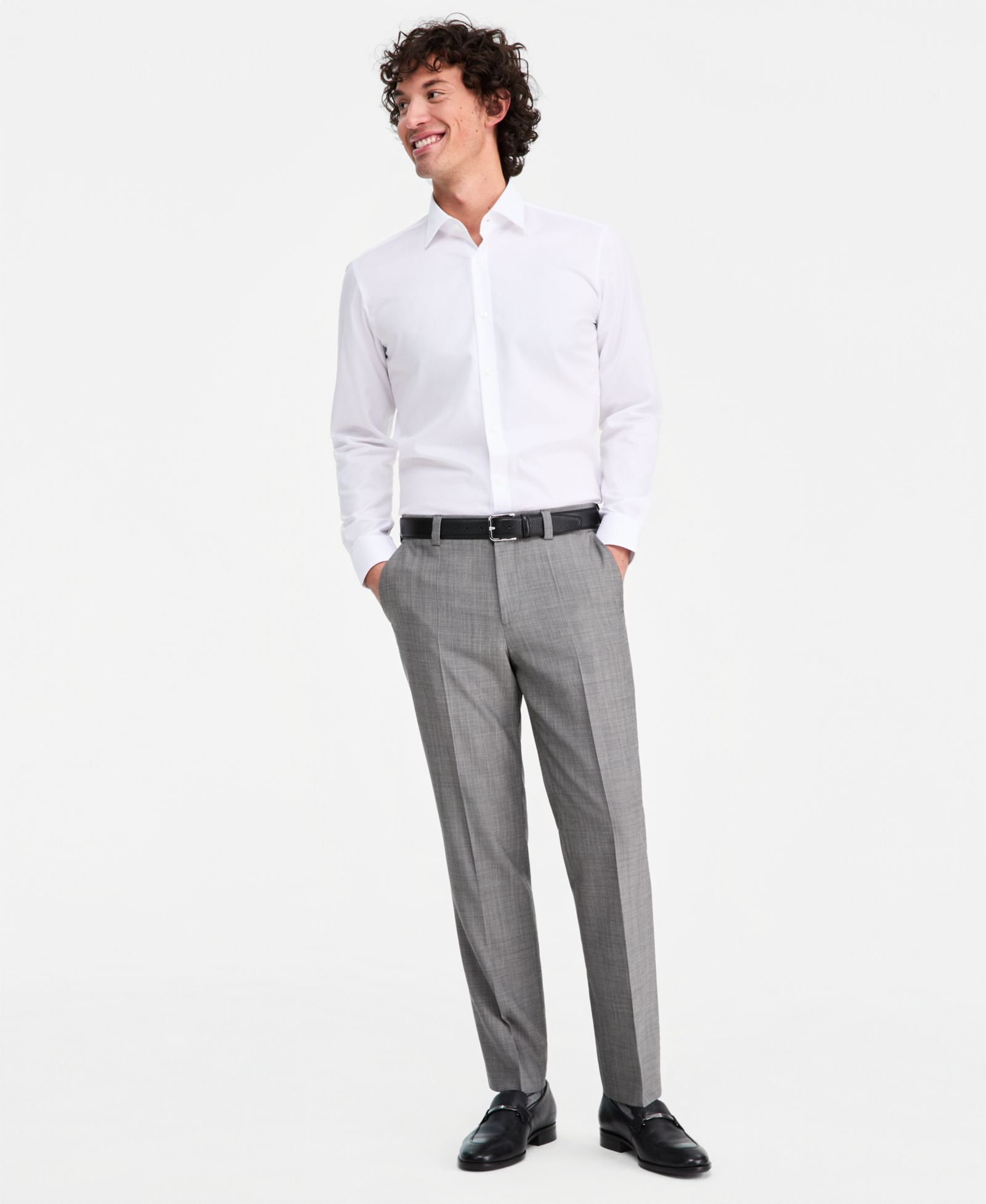 Men's Modern-Fit Suit Separate Trousers