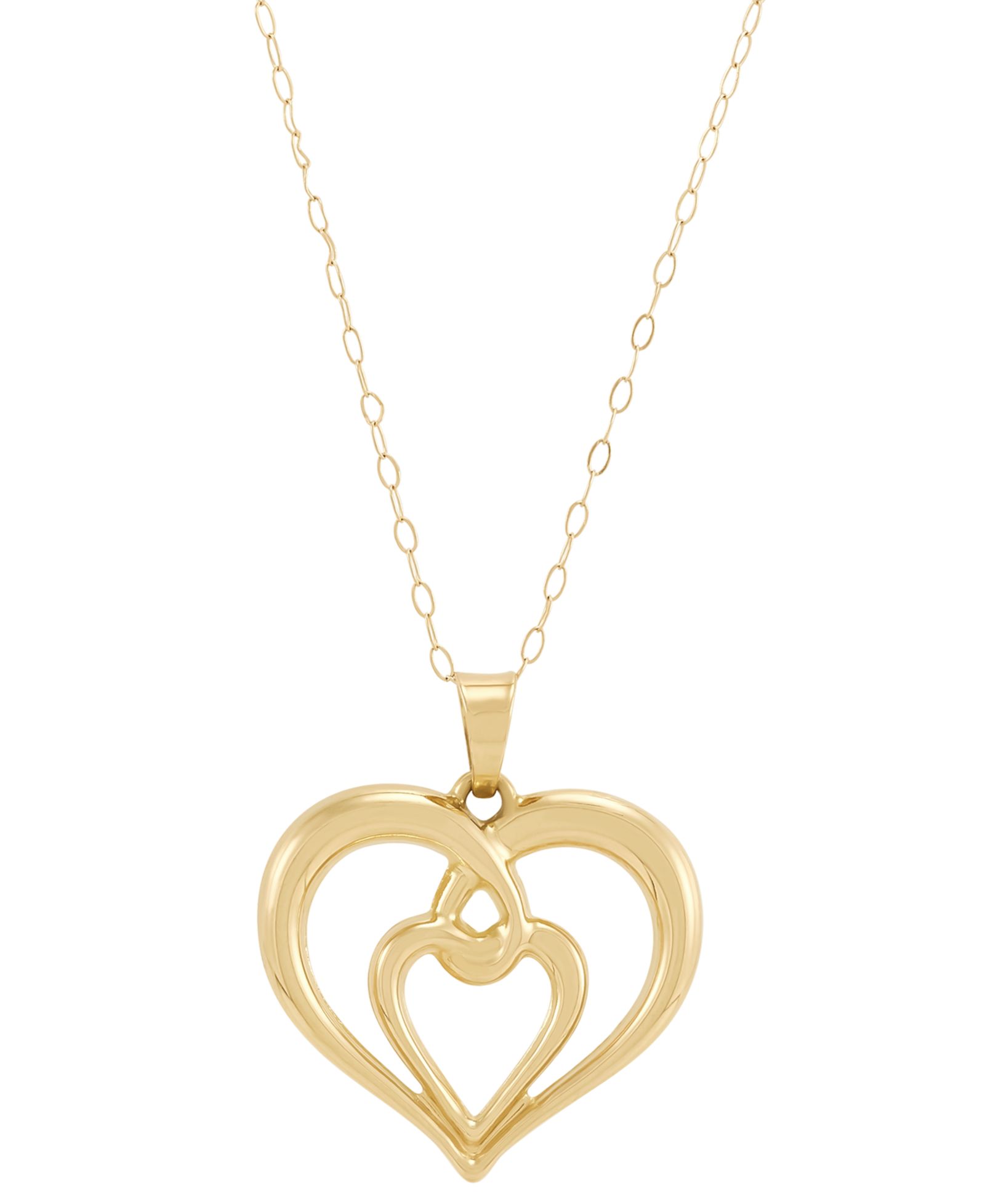 Подвеска Double Heart в 10k желтом золоте от Macy's