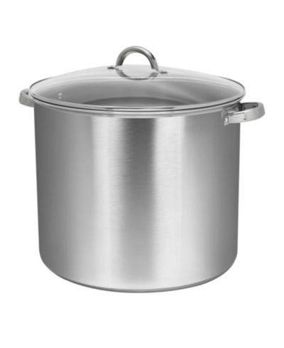 Кастрюля из нержавеющей стали Sedona Kitchen с прозрачной крышкой, 27-Quart
