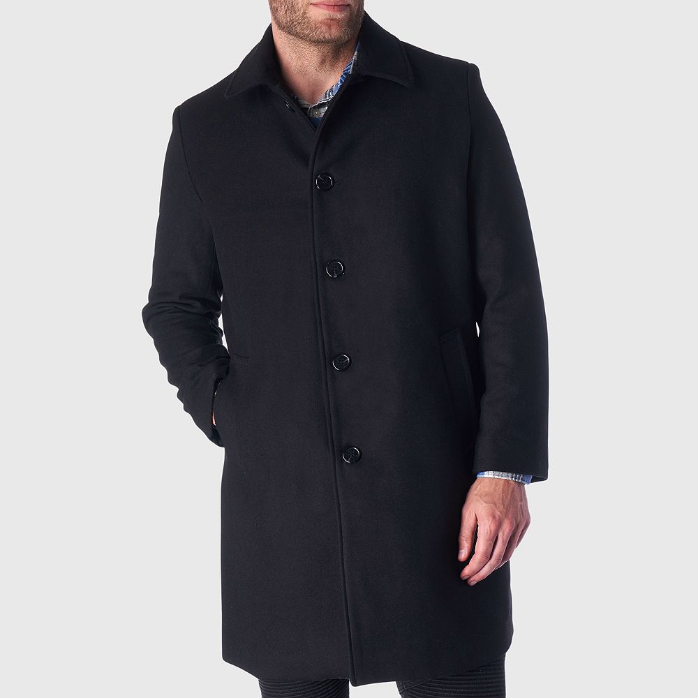 Alpine Swiss Orson Mens Wool Blend Top Coat Winter Car Coat Long Tailored Jacket