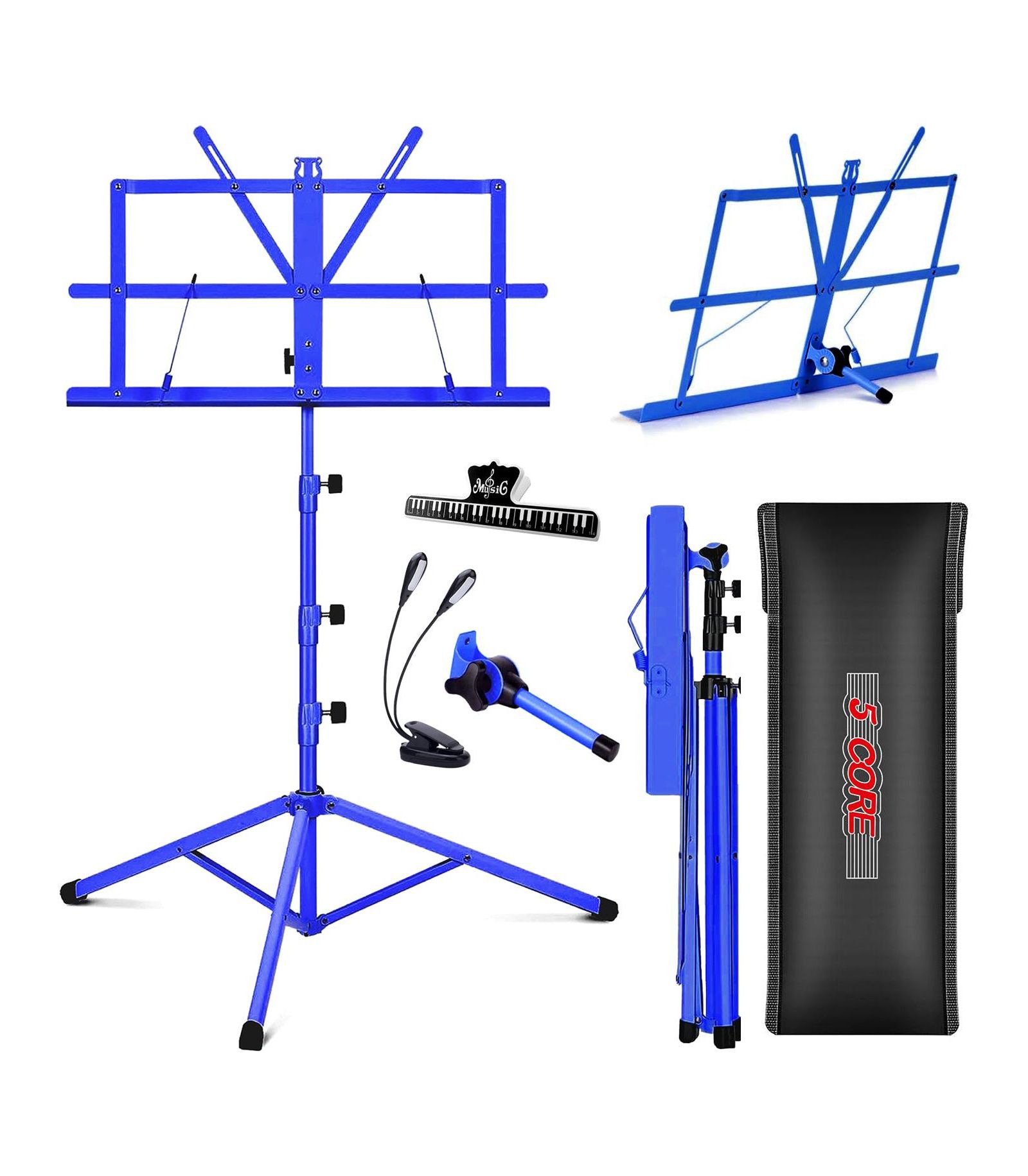 Металлическая складная подставка для книг 5 Core Music Stand, регулируемая