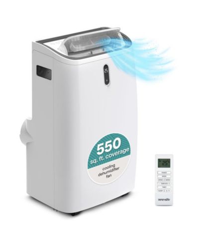 SereneLife Portable Air Conditioner - 12000 BTU Cooling Capacity (ASHRAE) (White)