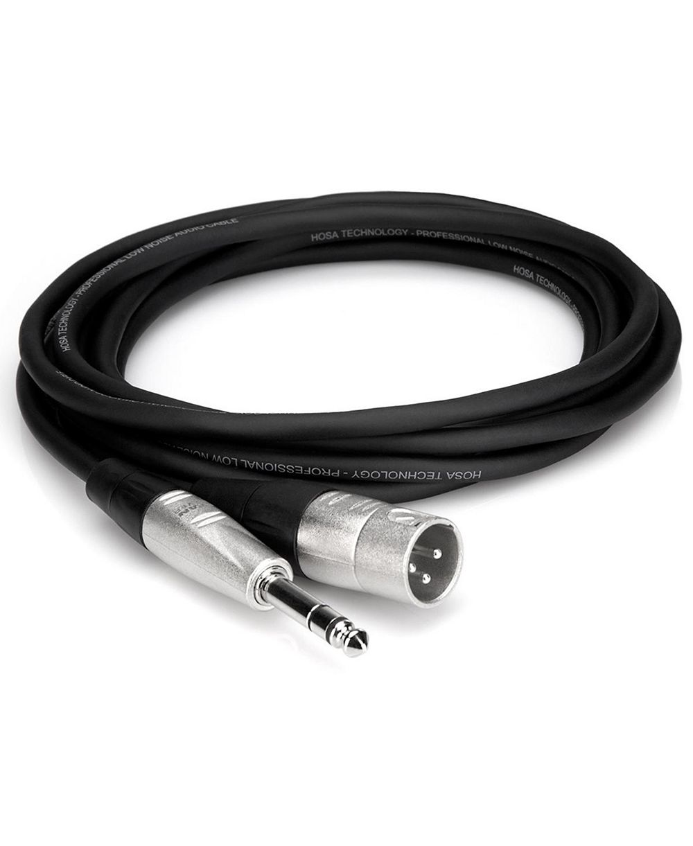 Hosa Technology сбалансированный аудиокабель 1/4" TRS мужской к 3-контактному XLR мужской, 3 фута