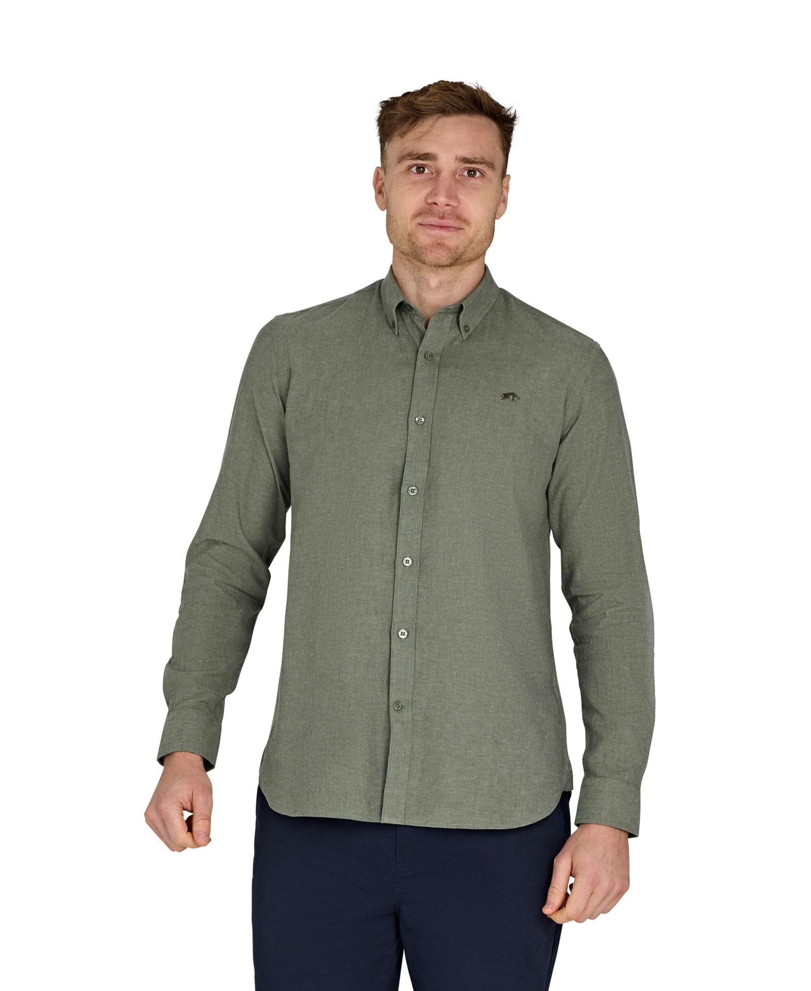 Raging Bull Men's L/S Linen Shirt