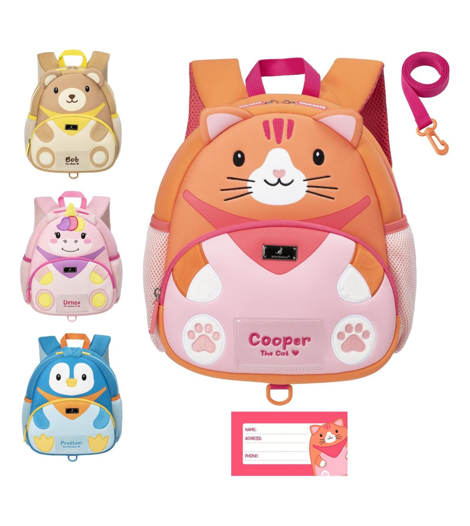 Детский рюкзак BabbleRoo Cooper the Cat с поводком