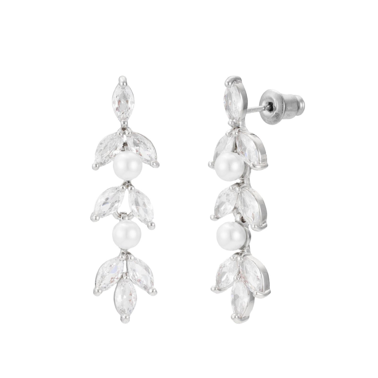 Untamed Petals серьги Blossom Pearl and Crystal