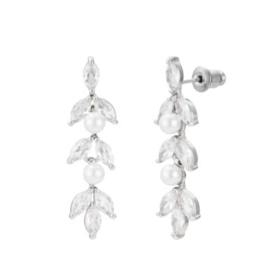 Untamed Petals Blossom Pearl and Crystal Earrings