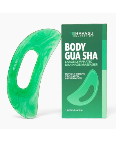Havasu Nutrition Body Gua Sha Tool, Large Gua Sha for Legs, Arms & Face, Body Guasha Tool for Lymphatic Drainage, Circulation & Cellulite Relief