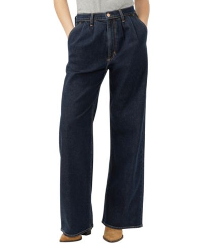 Женские джинсы Silver Jeans Co. High Rise Pleated Denim Trouser Leg