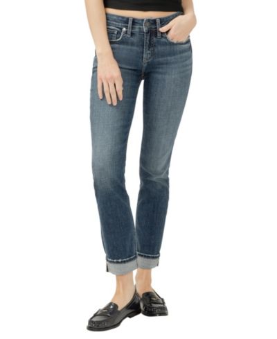 Silver Jeans Co. Women's Suki Mid Rise Curvy Fit Skinny Leg Jeans