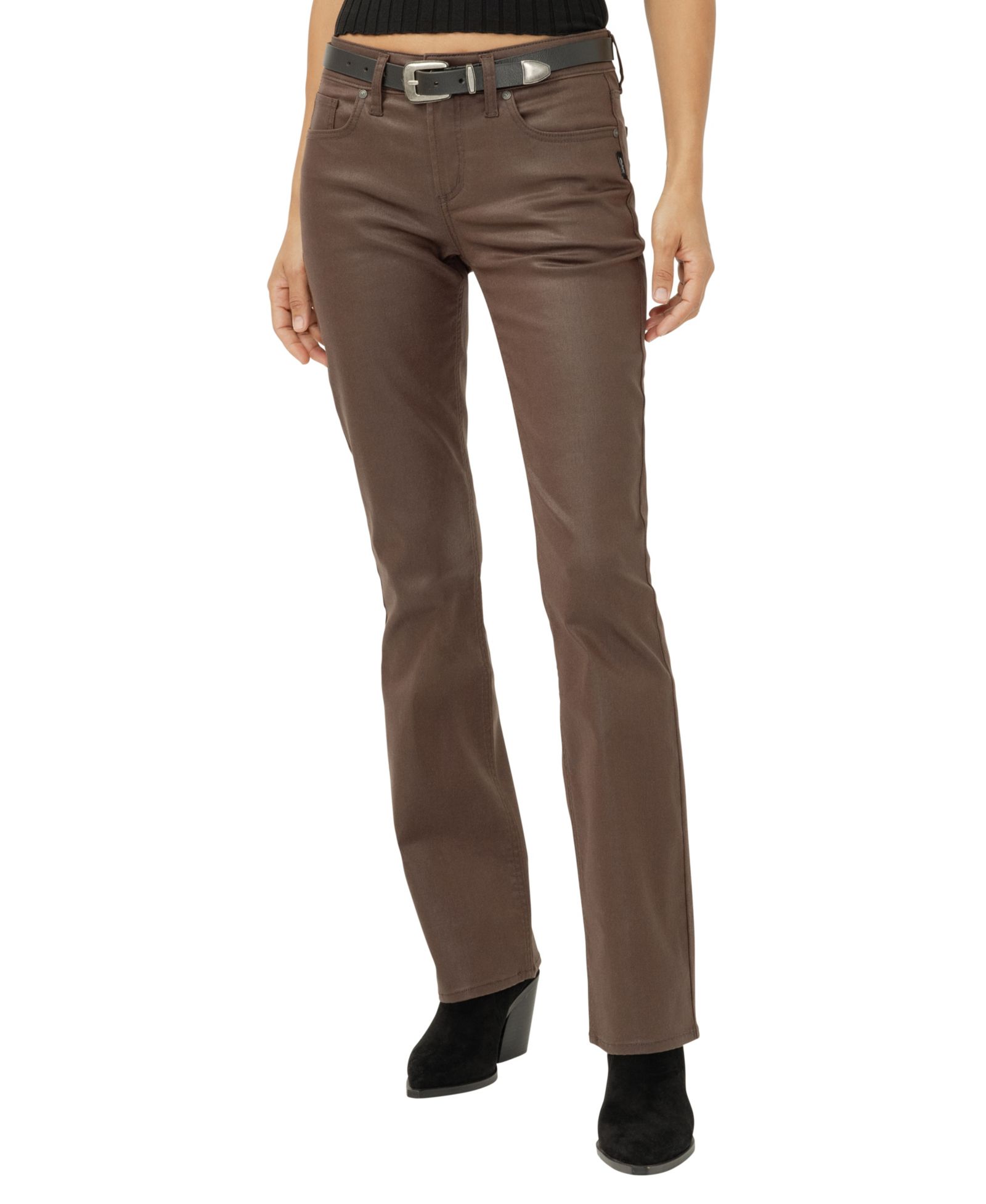 Silver Jeans Co. Женский Suki Mid Rise Curvy Fit Slim Bootcut Jeans