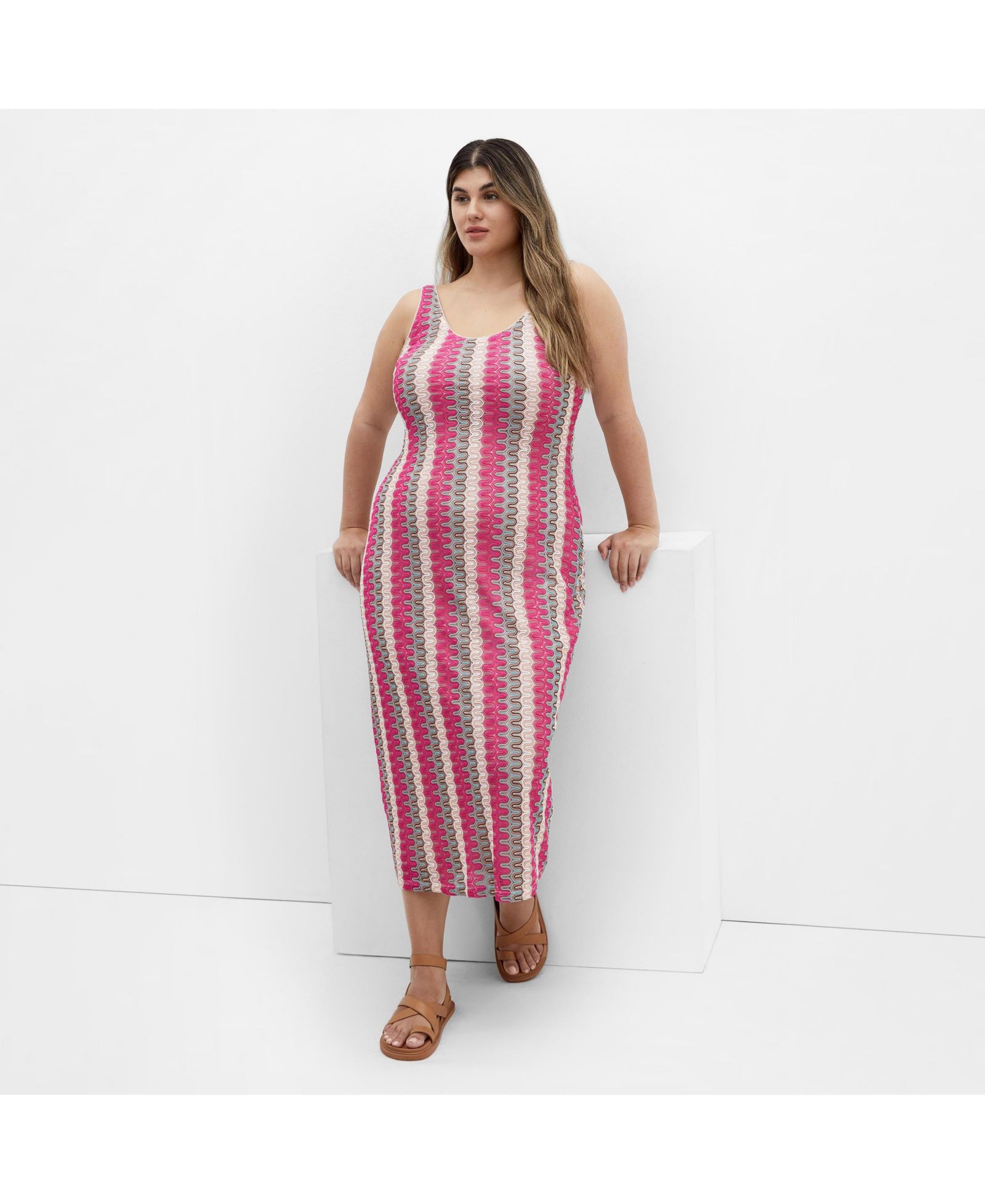 CITY CHIC Plus Size Leilani Stripe Dress платье