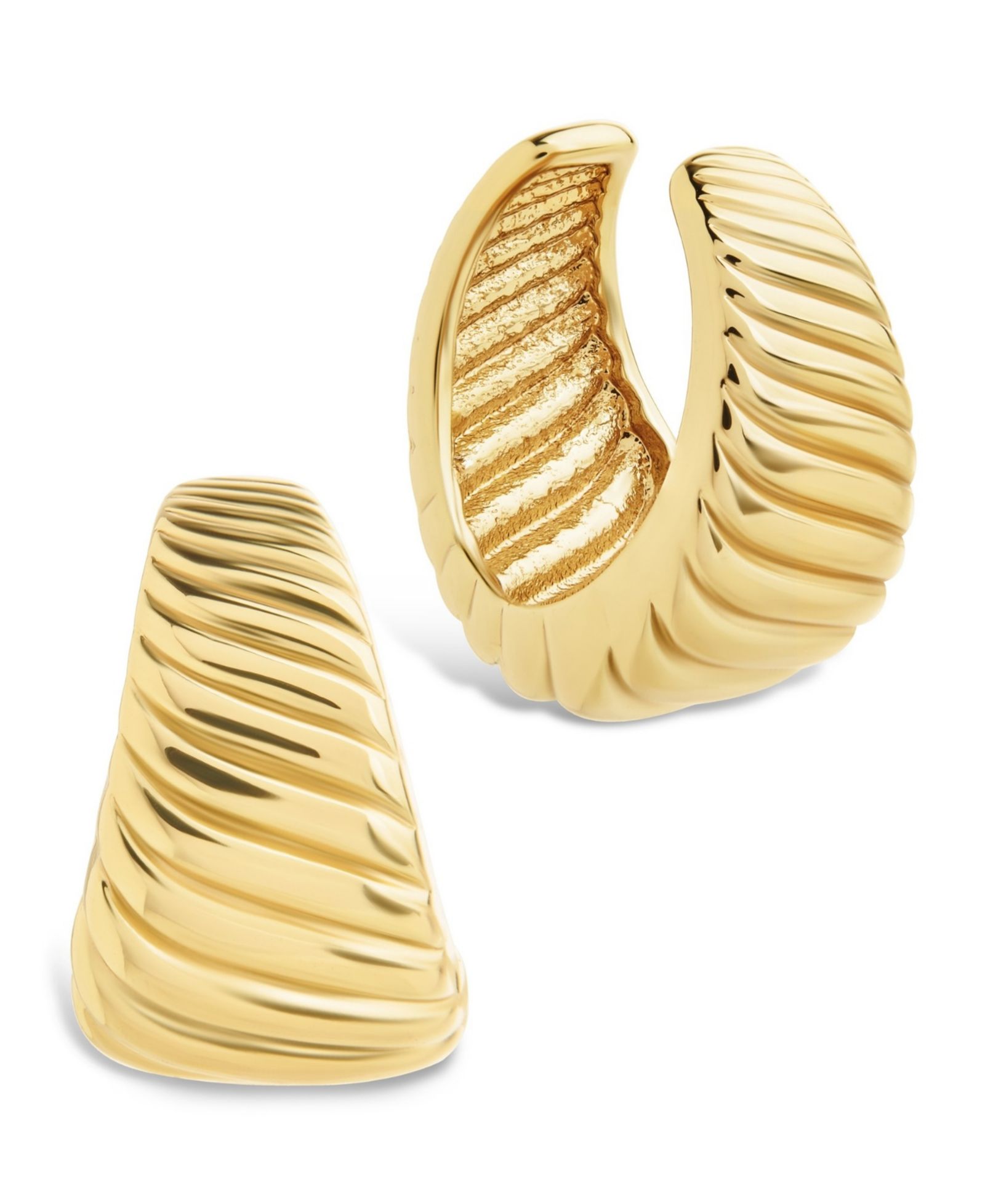 Sterling Forever серьги-кафф Beth Twisted Croissant