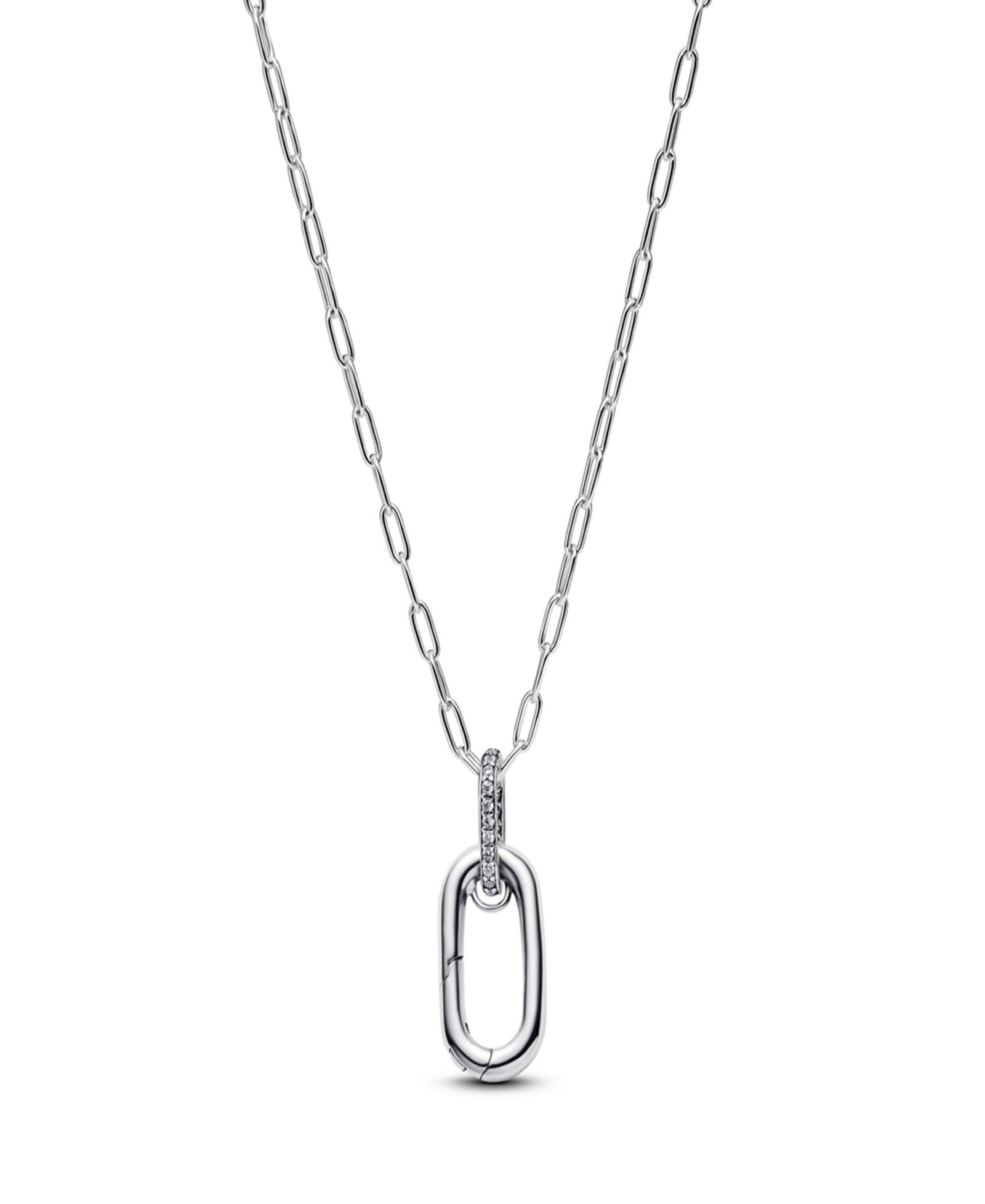 Pandora Cubic Zirconia Openable Link Pendant Necklace
