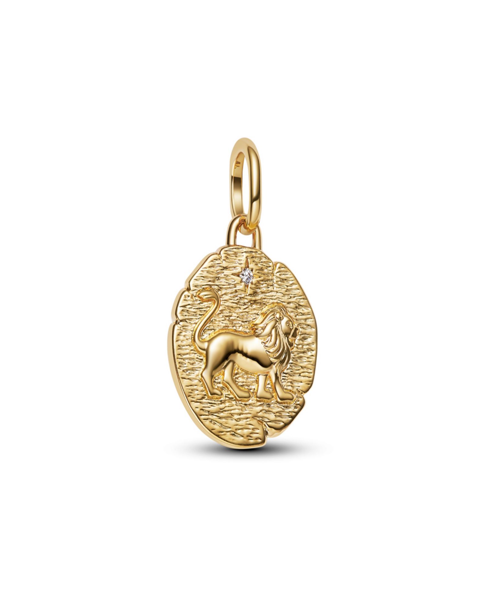 Шармы Pandora Clear Cubic Zirconia Gold Tone Lion Medallion