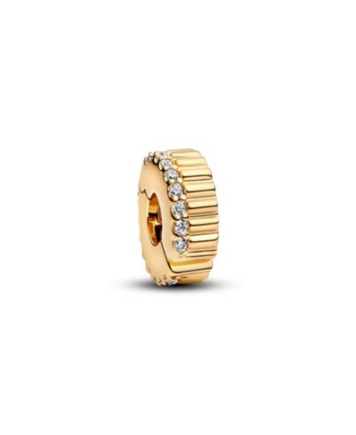 Подвески Pandora Clear Cubic Zirconia Ribbed Clip Charms
