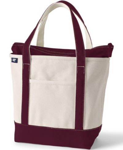 Тканевая сумка Lands' End Medium 5 Pocket Zip Top Canvas Tote Bag