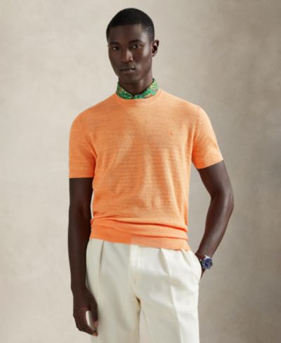 Мужской текстурированный легкий джемпер с коротким рукавом Polo Ralph Lauren