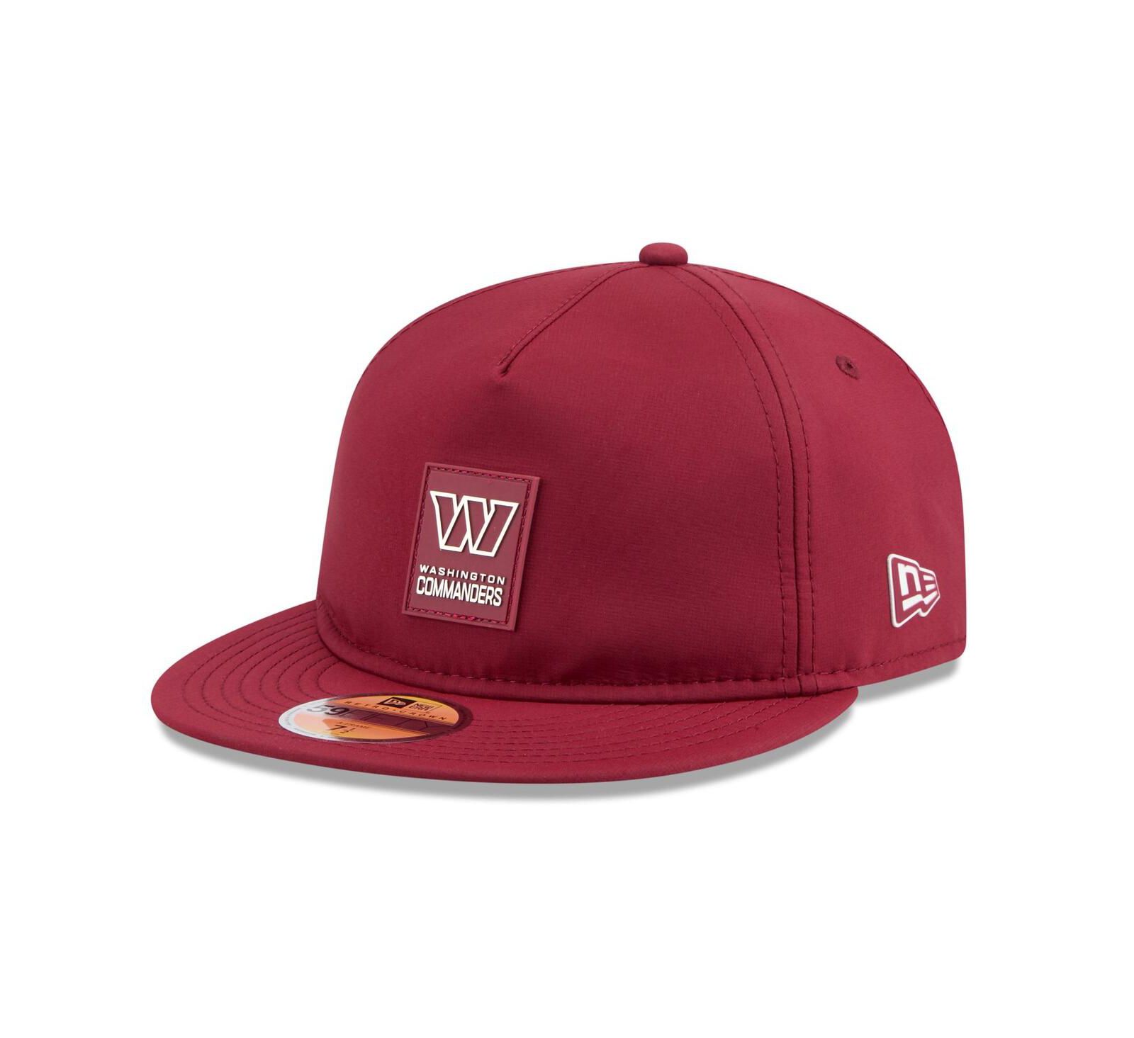 Мужская кепка New Era Washington Commanders 2025 Sideline Retro Crown 59FIFTY Fitted Hat Burgundy