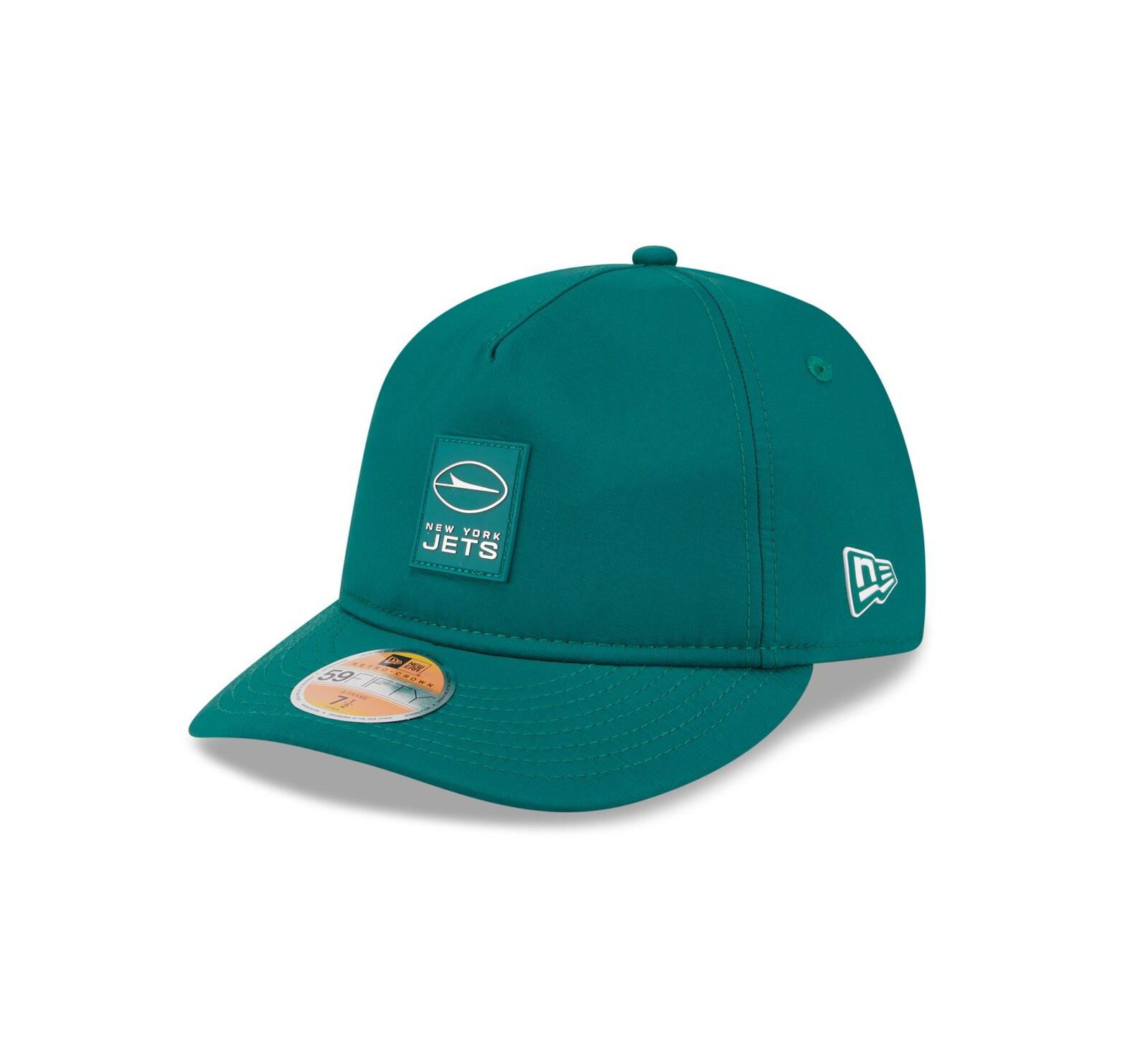 Мужская кепка New Era New York Jets 2025 Sideline Retro Crown 59FIFTY Fitted Green