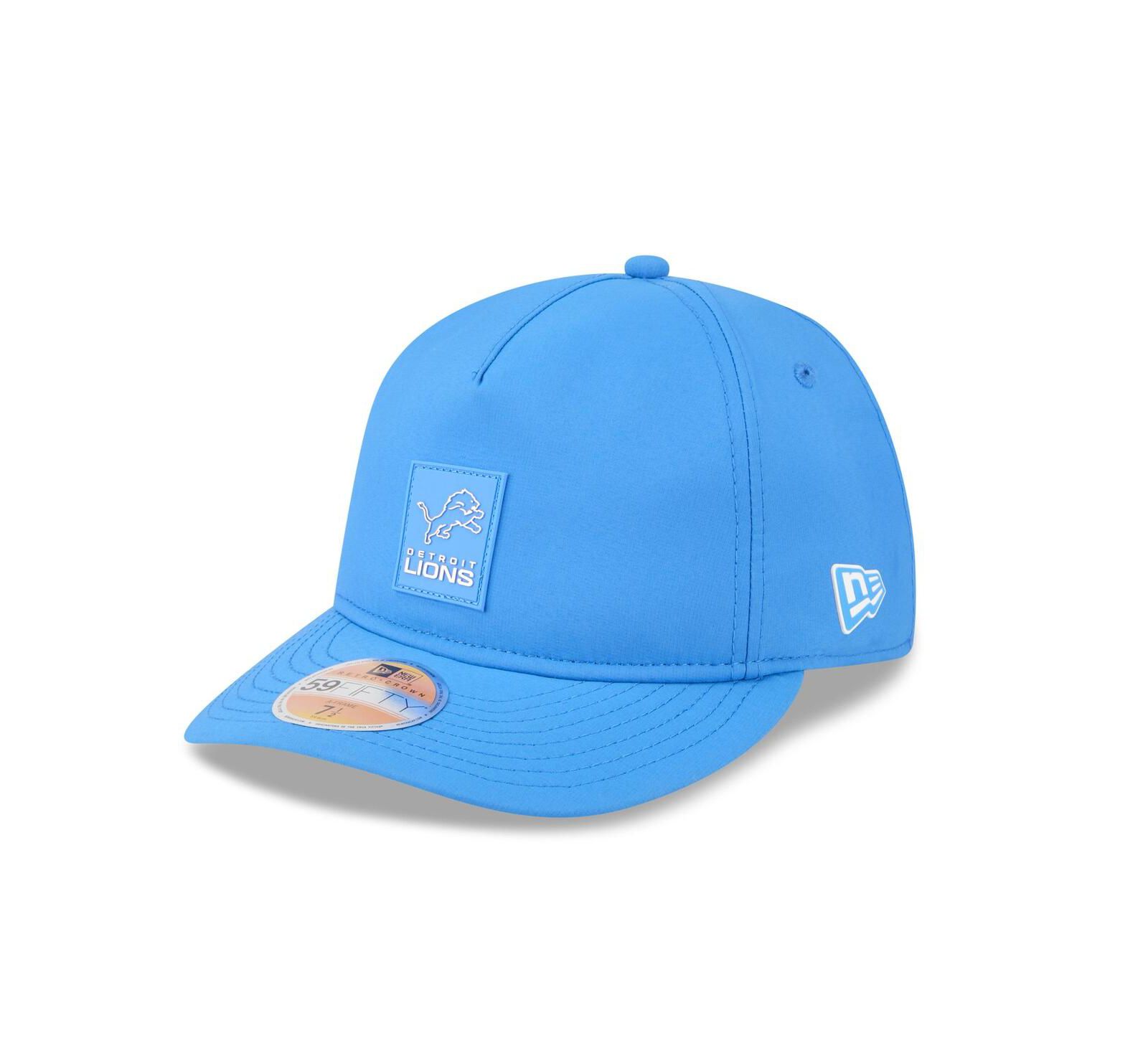 New Era Men's Blue Detroit Lions 2025 Sideline Retro Crown 59FIFTY Fitted Hat