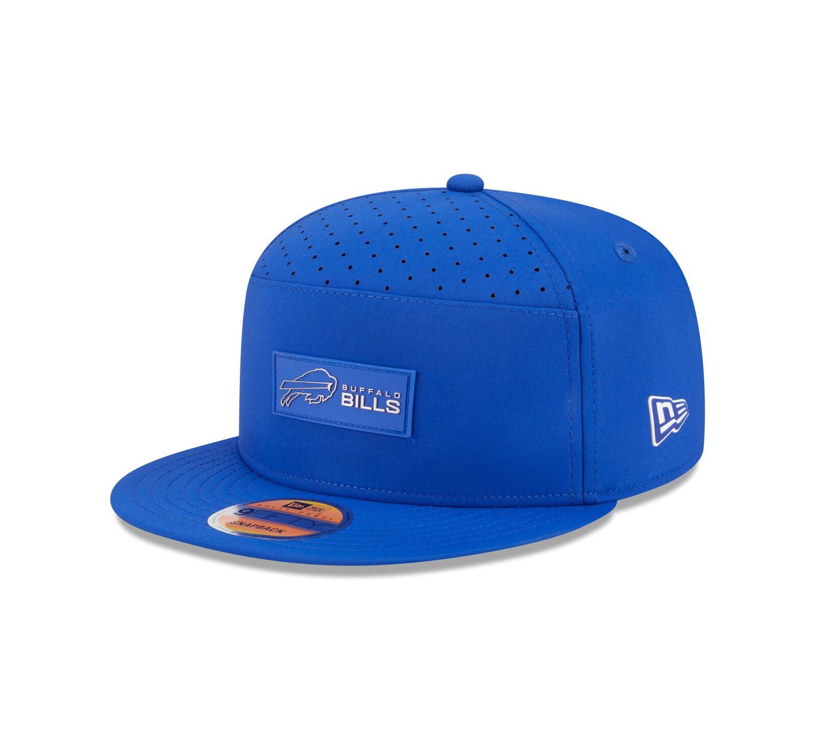 New Era Мужская кепка Buffalo Bills 2025 Sideline Split Panel 9FIFTY Snapback, королевский синий