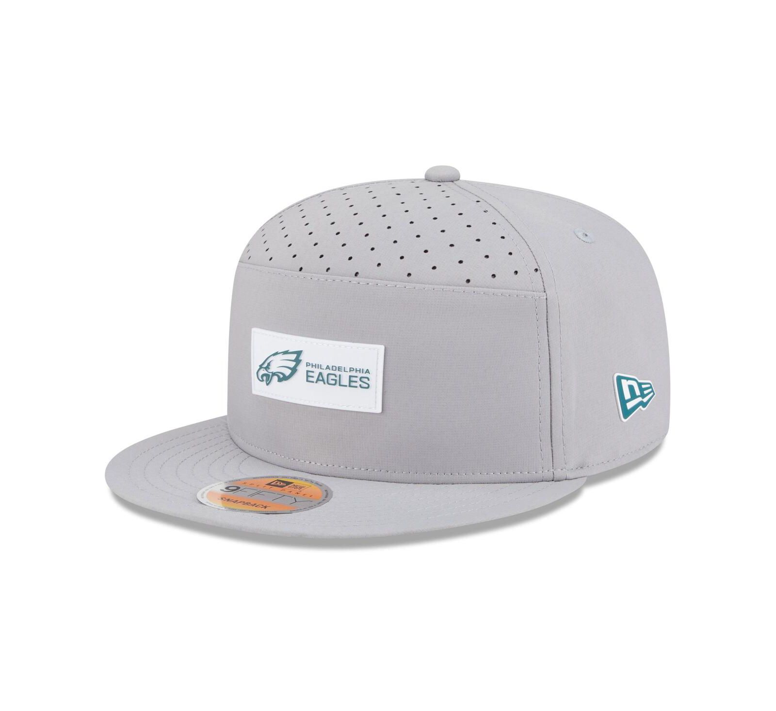 New Era Men's Gray Philadelphia Eagles 2025 Sideline Split Panel 9FIFTY Snapback Hat