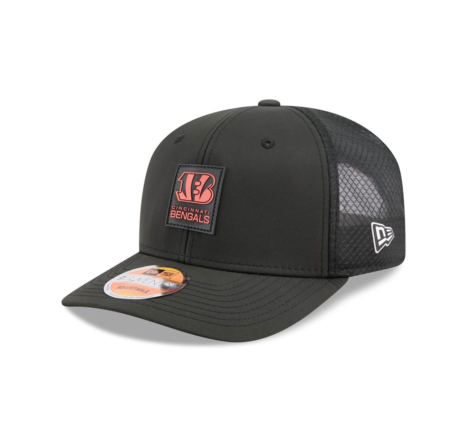 Кепка-тракер New Era Men's Black Cincinnati Bengals 2025 Sideline 9SEVENTY Adjustable