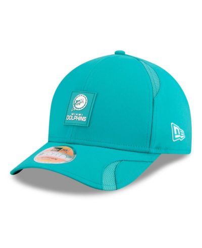 Мужская кепка New Era Aqua Miami Dolphins 2025 Sideline Throwback M-Crown 9FORTY Adjustable