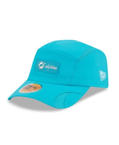 New Era Men's Aqua Miami Dolphins 2025 Sideline Runner Adjustable Hat