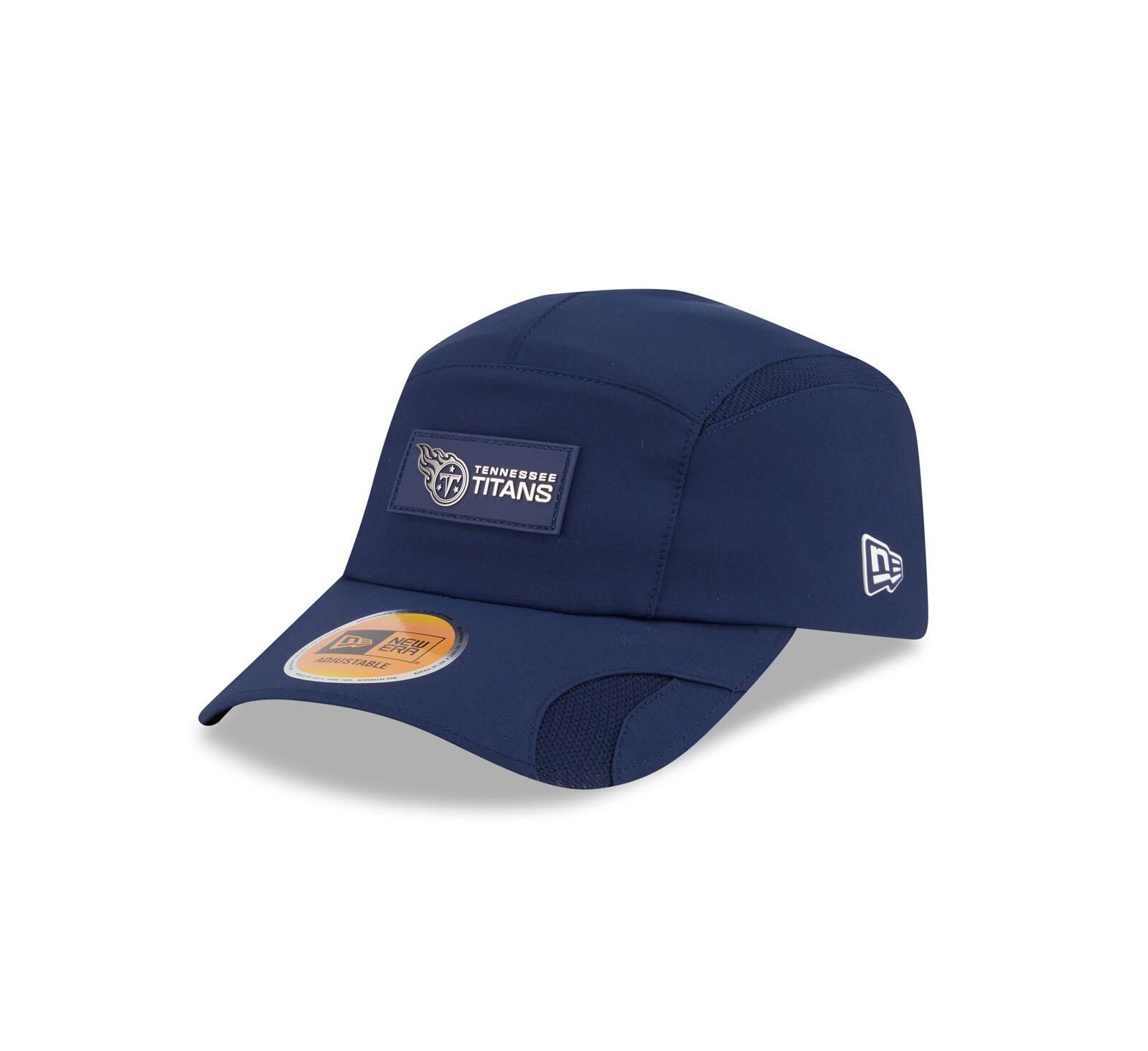 Мужская бейсболка New Era Navy Tennessee Titans 2025 Sideline Runner Adjustable Hat
