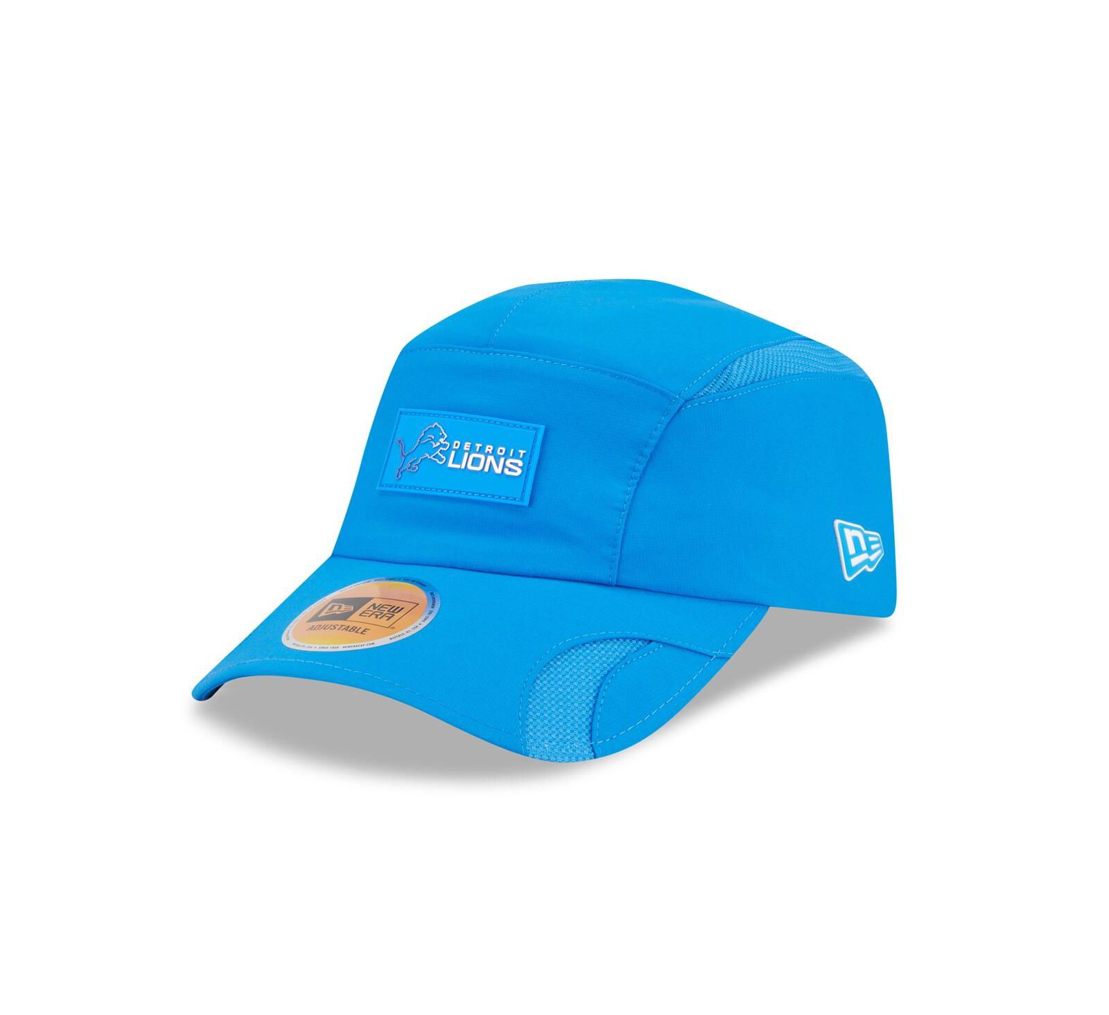 New Era Men's Blue Detroit Lions 2025 Sideline Runner Adjustable Hat