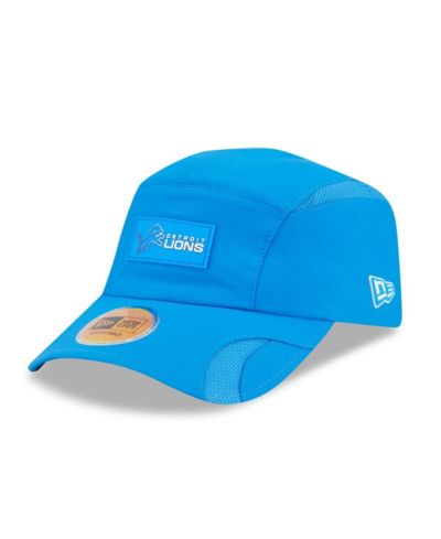 New Era Мужская регулируемая кепка Detroit Lions 2025 Sideline Runner, синий цвет
